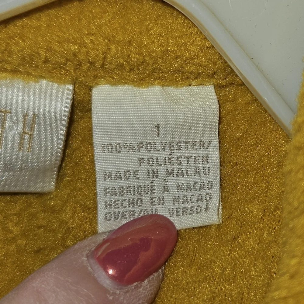 #417 ELIZABETH (Liz Claiborne) Golden Yellow Fleece Vest- Size- 1